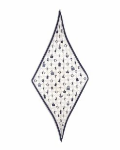 Christian Dior Dior Cannage Print Triangle Silk Scarf (Authentic Pre-Owned) Women Scarves & Wraps