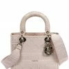 Christian Dior Dior Rosewood Cannage Canvas Medium Lady D-Lite NM (Authentic Pre-Owned) Women Shoulder Bags