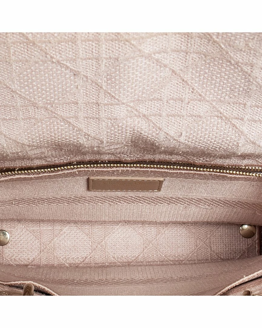Christian Dior Dior Rosewood Cannage Canvas Medium Lady D-Lite NM (Authentic Pre-Owned) Women Shoulder Bags - Image 4