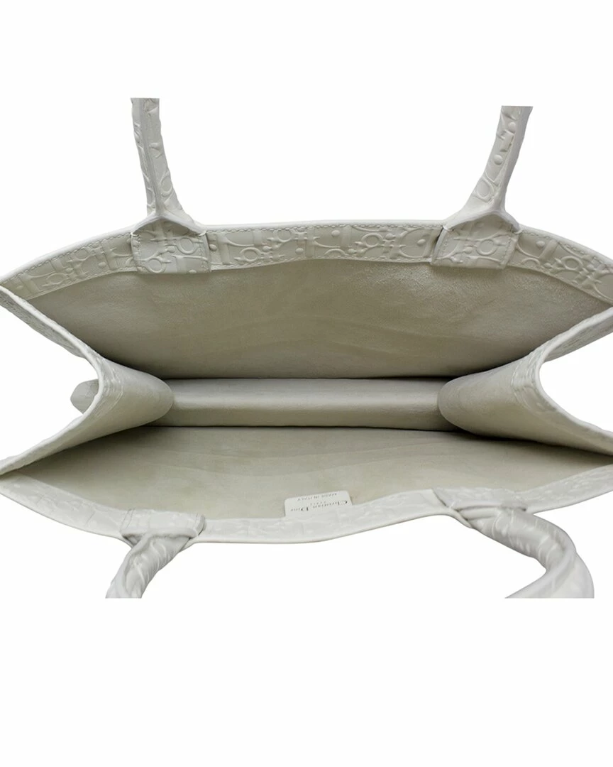 Christian Dior Dior White Diorissimo Leather Book Tote (Authentic Pre-Owned) Women Totes - Image 4